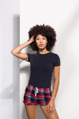 Skinnifit SK082 - Ladies tartan frill shorts