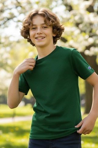 Champion T435 - Youth Short Sleeve Cotton T-shirt