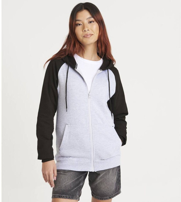 AWDIS JUST HOODS JH063 - Zipped Baseball Sweatshirt