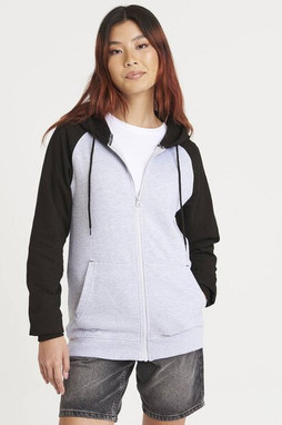 AWDIS JUST HOODS JH063 - Sweat Baseball Zippé