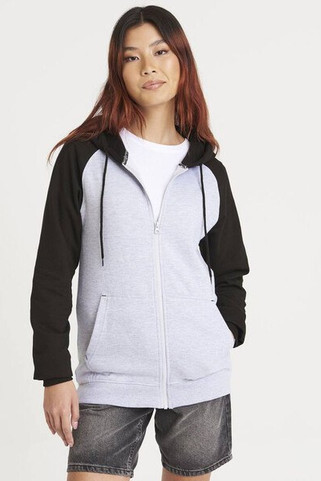 AWDIS JUST HOODS JH063 - Baseball-Sweatshirt mit Reißverschluss