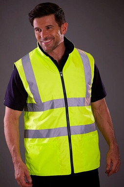 YOKO YK008F - Bodywarmer réversible haute visibilité