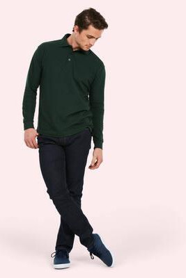 Radsow by Uneek UC113 - Premium Long Sleeve Polo Shirt with Knitted Collar