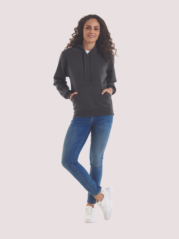 Radsow by Uneek UC510 - Women's Ultra Soft Charcoal Hooded Sweatshirt