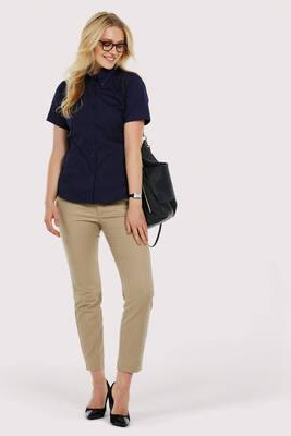 Radsow by Uneek UC704 - Women's Wrinkle-Free Pinpoint Oxford Short Sleeve Shirt