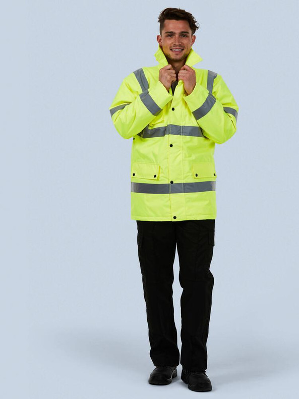 Radsow by Uneek UC803 - High Visibility Waterproof Safety Jacket with Reflective Strips