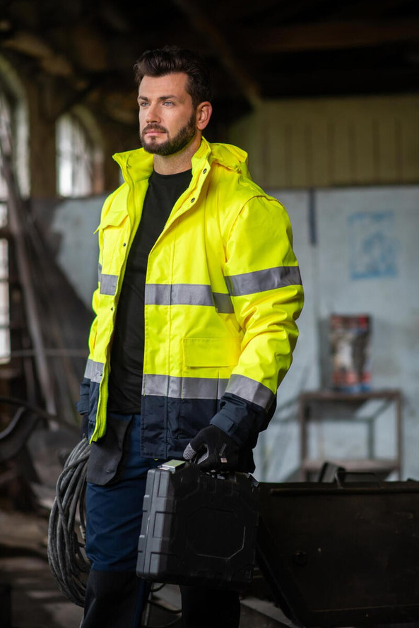 RIMECK 5V2 - Unisex 4-i-1 Hv Guard Hi-Vis jakke