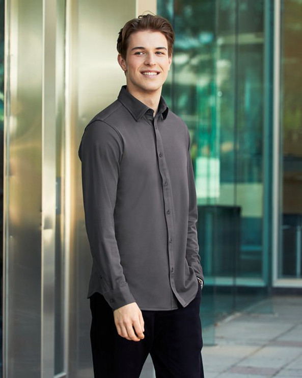 Devon & Jones DG20Z - Men's CrownLux Performance Plaited Button-Down Shirt