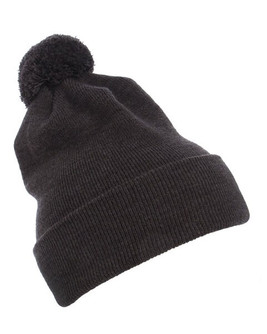 Yupoong 1501P - Cuffed Knit Beanie with Pom Pom Hat