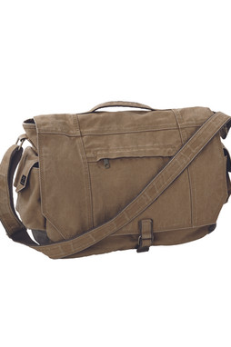 Dri Duck DI1036 - Versatile Cotton Canvas Laptop Messenger Bag