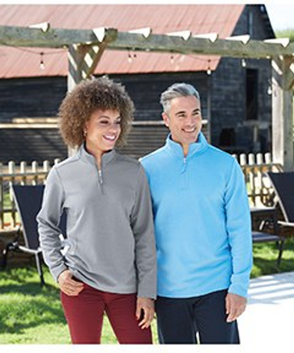 UltraClub UC792 - Men's Coastal Pique Fleece Quarter-Zip