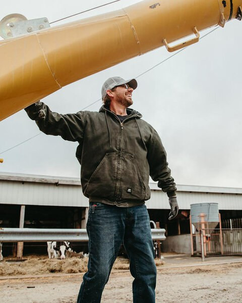 Berne HJ375 - Men's Highland Washed Cotton Duck Hooded Jacket