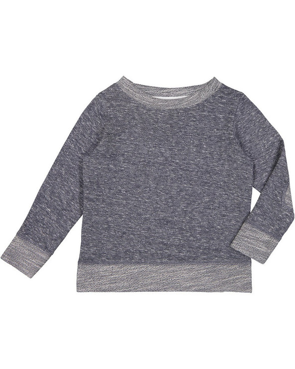 Rabbit Skins RS3379 - Cozy Toddler French Terry Crewneck with Elbow Patches