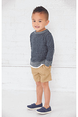 Rabbit Skins RS3379 - Cozy Toddler French Terry Crewneck with Elbow Patches