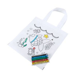 AZOR Non-woven bag with design for colouring - EgotierPro BO7529