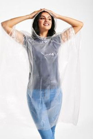 PLA VOSTOK Compostable transparent rain poncho - EgotierPro CB5602