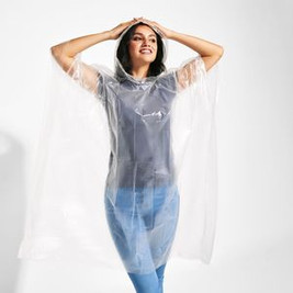 PLA VOSTOK Compostable transparent rain poncho - EgotierPro CB5602