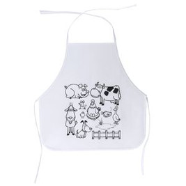 PACHU Non-woven apron with colouring design for children - EgotierPro DE9131