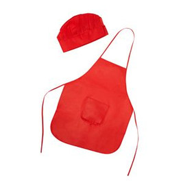JAMIE Non-woven colour apron and hat set for children - EgotierPro DE9133