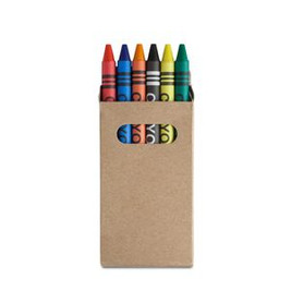BOREAL Set of 6 crayons in a recycled cardboard box - EgotierPro HW8000