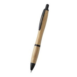 SAGANO Ball pen in bamboo with push button - EgotierPro HW8031