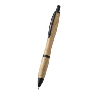 SAGANO Ball pen in bamboo with push button - EgotierPro HW8031