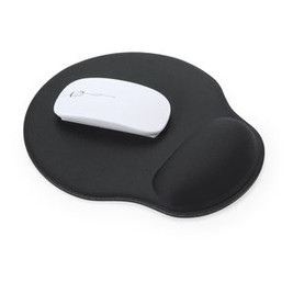 SILVANO Mouse mat made of soft polyester with padded wrist rest - EgotierPro IA3012