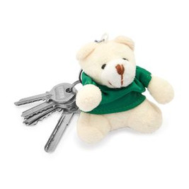 SITO Teddy bear keyring with colour t-shirt in soft polyester - EgotierPro KO4079