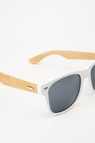 EDEN Sunglasses with gloss finish frame and natural bamboo temples - EgotierPro SG8104