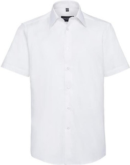 Russell Collection R923M - Mens Tailored Easy Care Short Sleeve Oxford Shirt