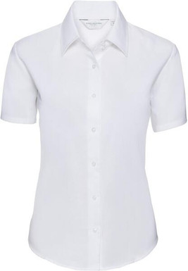 Russell Collection R933F - Elegant Ladies Fitted Oxford Short Sleeve Shirt