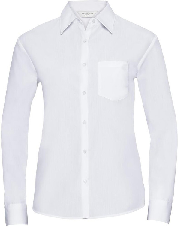 Russell Collection R934F - Women's Long Sleeve Easy-Care Poplin Work Shirt