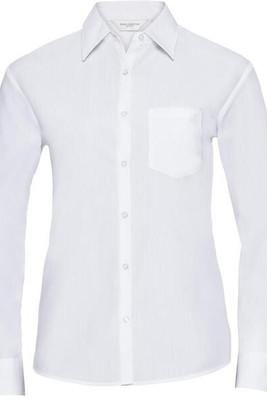 Russell Collection R934F - Women's Long Sleeve Easy-Care Poplin Work Shirt