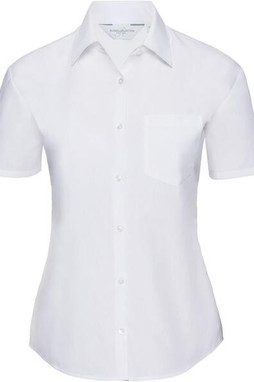 Russell Collection R935F - Elegant Ladies Short Sleeve Poplin Shirt