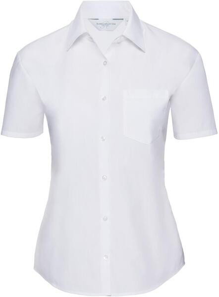 Russell Collection R935F - Elegant Ladies Short Sleeve Poplin Shirt