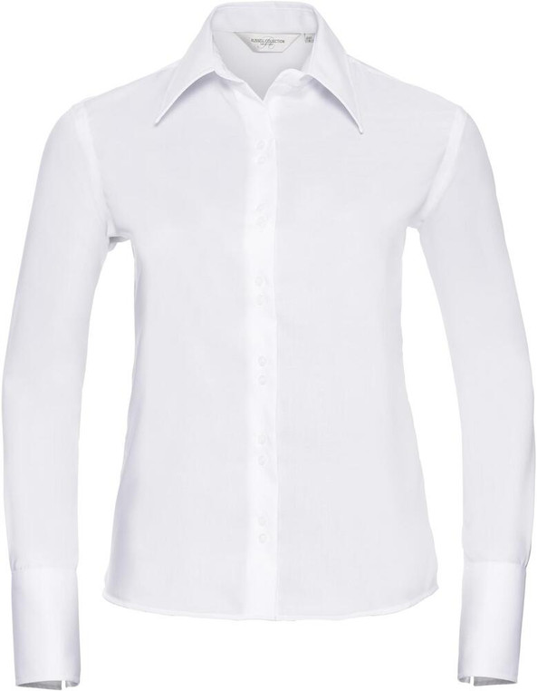 Russell Collection R956F - Luxurious Non-Iron Ladies' Twill Shirt with Cocktail Cuff