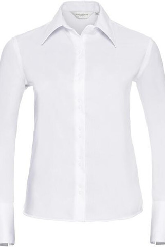 Russell Collection R956F - Luxurious Non-Iron Ladies Twill Shirt with Cocktail Cuff