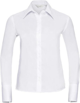 Russell Collection R956F - Luxurious Non-Iron Ladies' Twill Shirt with Cocktail Cuff