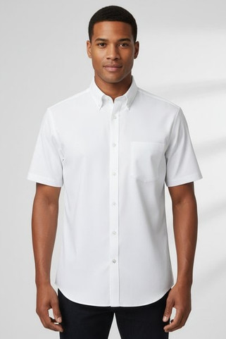 Russell Collection R957M - Premium Non-Iron Short Sleeve Twill Shirt for Men