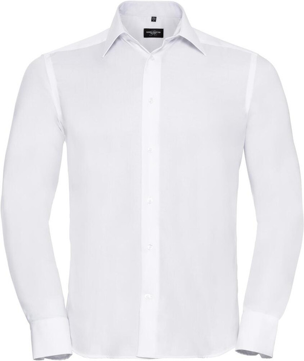 Russell Collection R958M - Luxurious Non-Iron Tailored Fit Twill Shirt for Men