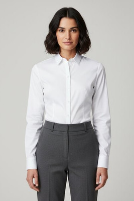 Russell Collection R962F - Elegant Herringbone Long Sleeve Women's Shirt