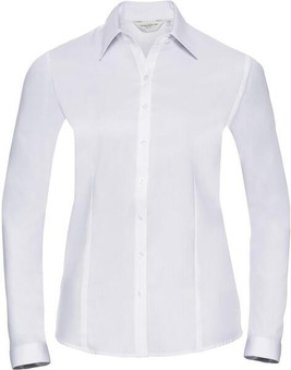 Russell Collection R962F - Elegant Herringbone Long Sleeve Women's Shirt