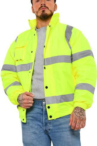 Warrior AA94 - High Visibility Waterproof Bomber Jacket for Safety