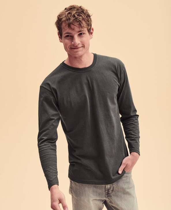 Fruit of the Loom F61038 - Premium Long Sleeve Crew Neck T-Shirt for Unisex