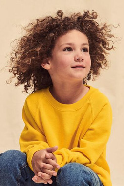 Fruit of the Loom F62039 - Classic Raglan Sleeve Kids School Sweatshirt