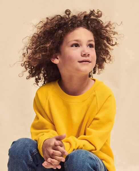 Fruit of the Loom F62039 - Classic Raglan Sleeve Kids School Sweatshirt