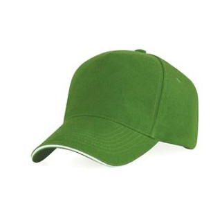 ERIS 5-panel cap with contrasting sandwich and four embroidered vent eyelets - EgotierPro GO7019