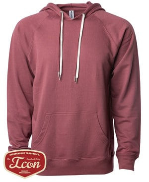 Independent Trading Co. SS1000 - Unisex Lightweight Loopback Terry Hooded Pullover
