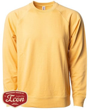 Independent Trading Co. SS1000C - Unisex Lightweight Loopback Terry Crew