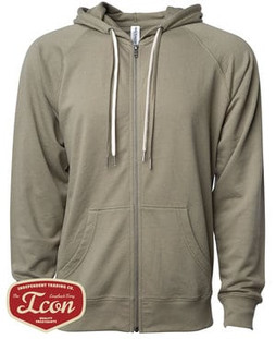 Independent Trading Co. SS1000Z - Unisex Lightweight Loopback Terry Zip Hood